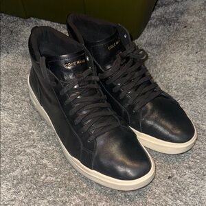 Cole Haan Men's Grand Crosscourt Modern Black and White Hight Top Sneakers